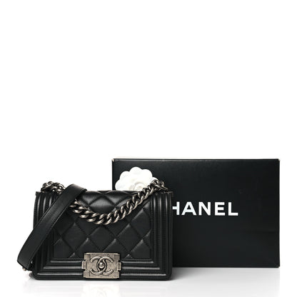 Chanel Calfskin Quilted Small Boy Flap Black 9 of 9