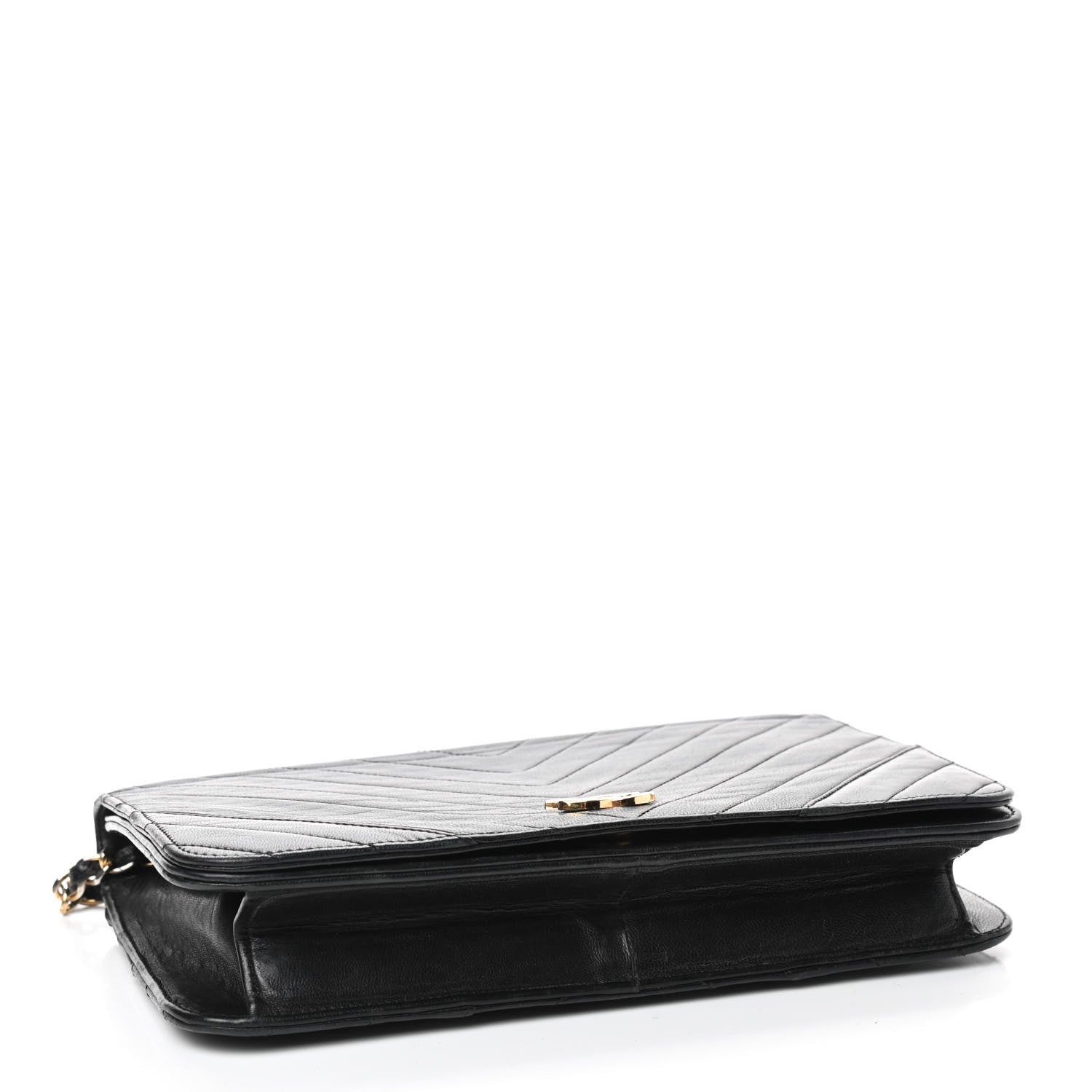 Chanel Lambskin Chevron Quilted Small Single Flap Black 4 of 9