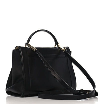 Salvatore Ferragamo Calfskin Sofia Rainbow Top Handle Bag Black 3 of 9