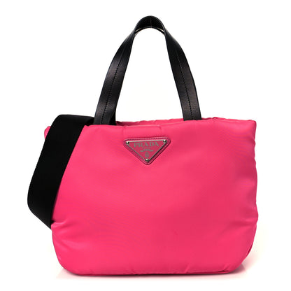 Prada Tessuto Nylon Soft Padded Shopping Tote Fuxia 1 of 10