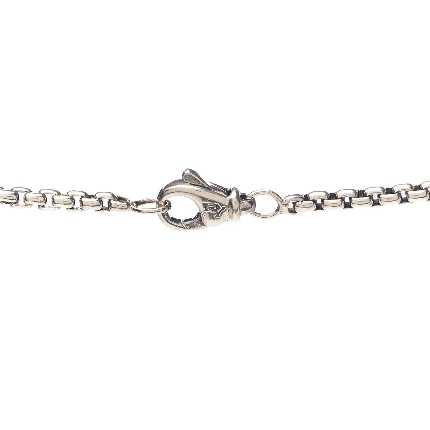David Yurman Sterling Silver Chevron Cross Pendant Necklace 4 of 5