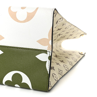 Louis Vuitton Monogram Giant Onthego GM Kaki Beige 10 of 10