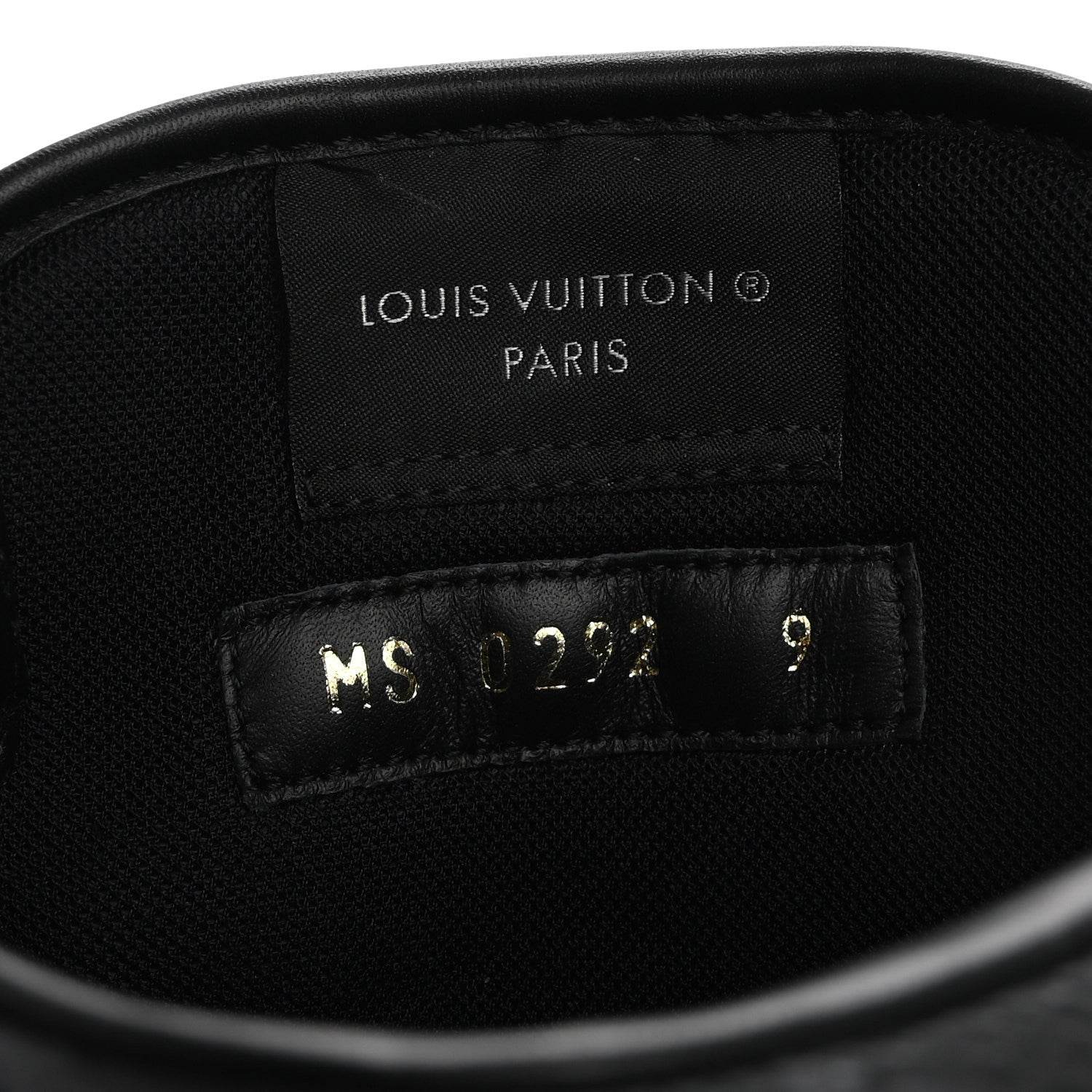 Louis Vuitton Calfskin Monogram Eclipse Mens Rivoli High Top Sneakers 9 Black Grey 9 of 10