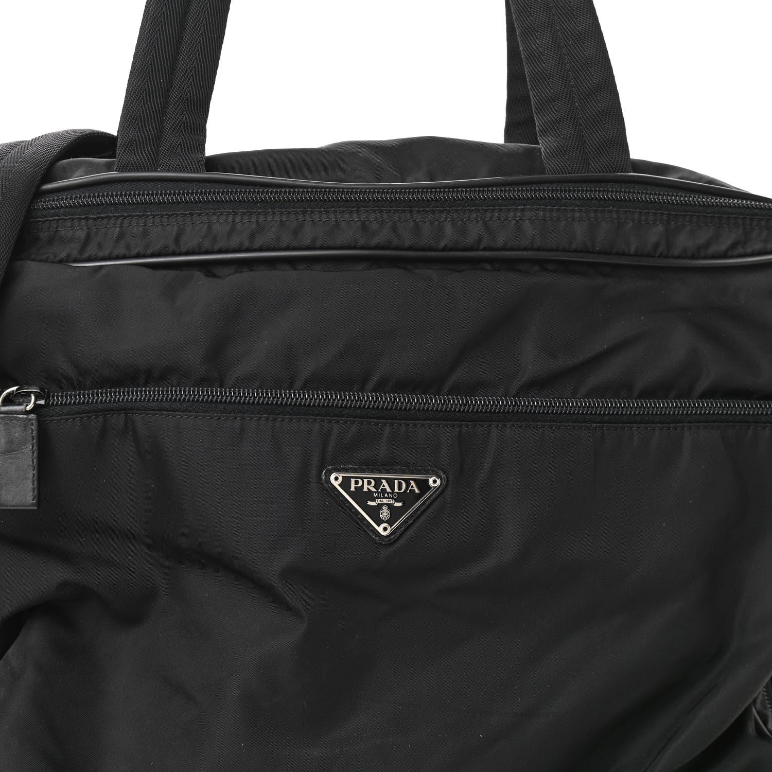 Prada Tessuto Nylon Travel Briefcase Black 7 of 10