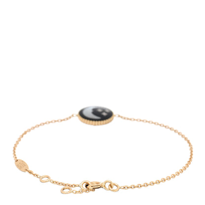 Christian Dior 18K Yellow Gold Diamond Black Onyx Mother of Pearl Rose Celeste Bracelet 3 of 5