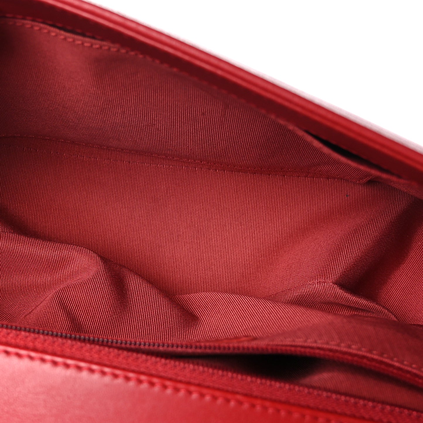 Calfskin Quilted New Medium Boy Flap Red