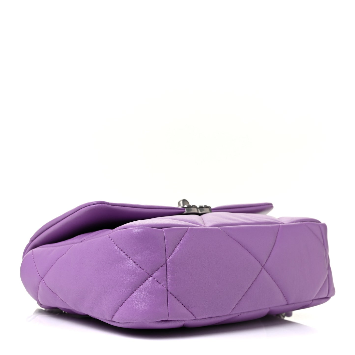 Lambskin Quilted Medium Chanel 19 Flap Light Purple