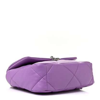 Chanel Lambskin Quilted Medium Chanel 19 Flap Light Purple 3 of 10