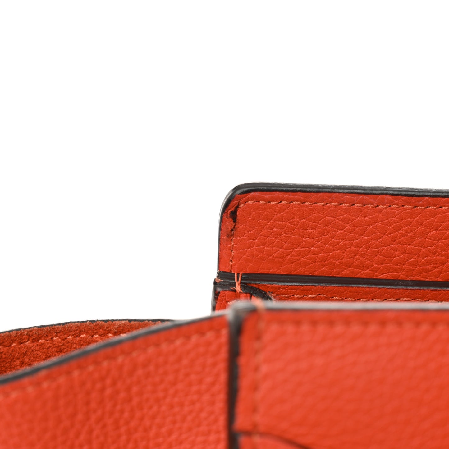 Drummed Calfskin Micro Luggage Vermillion