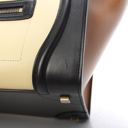 Celine Satin Calfskin Suede Mini Tri-Color Luggage Seashell 11 of 12