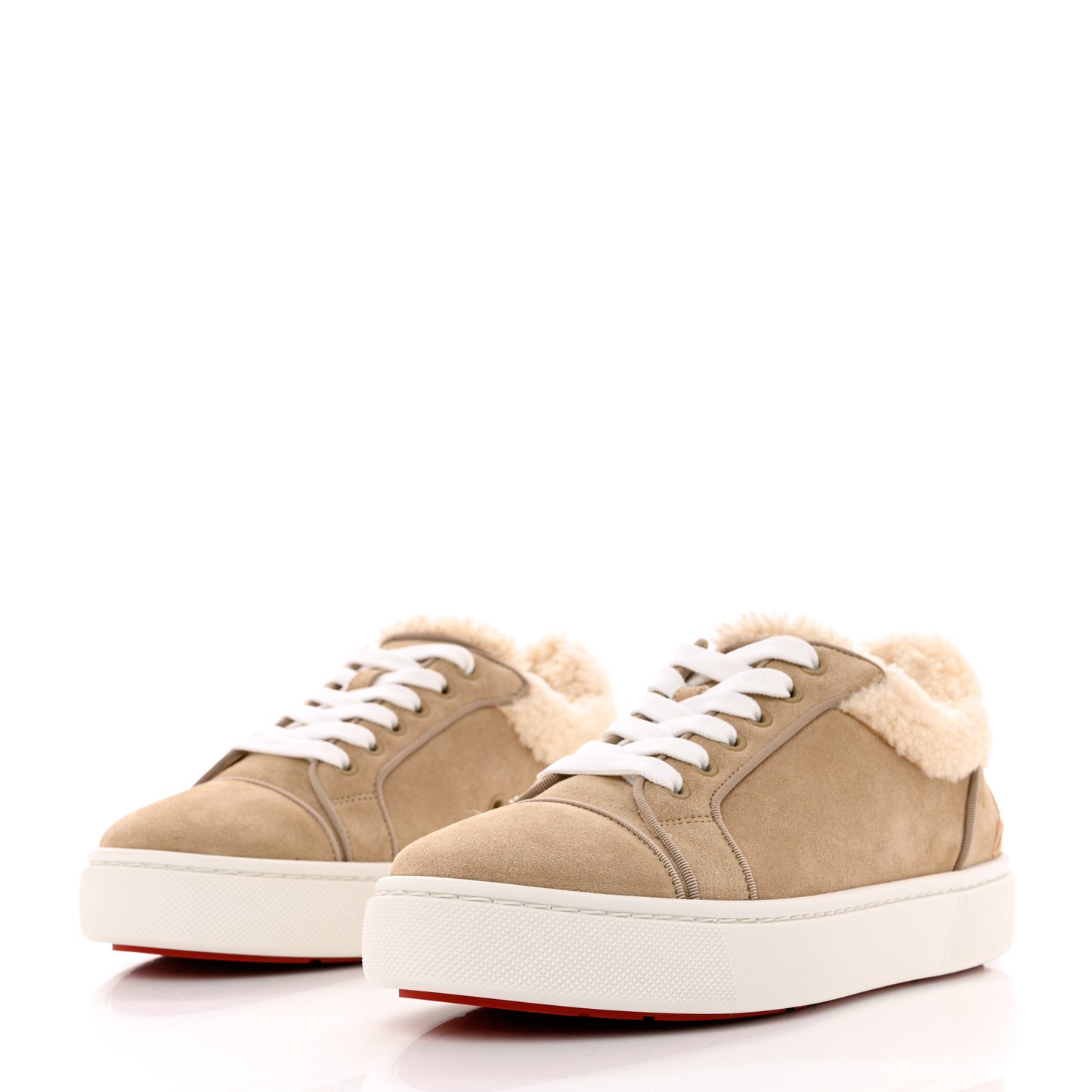 Suede Shearling Fun Vierissima Flat Sneakers 39 Atlas