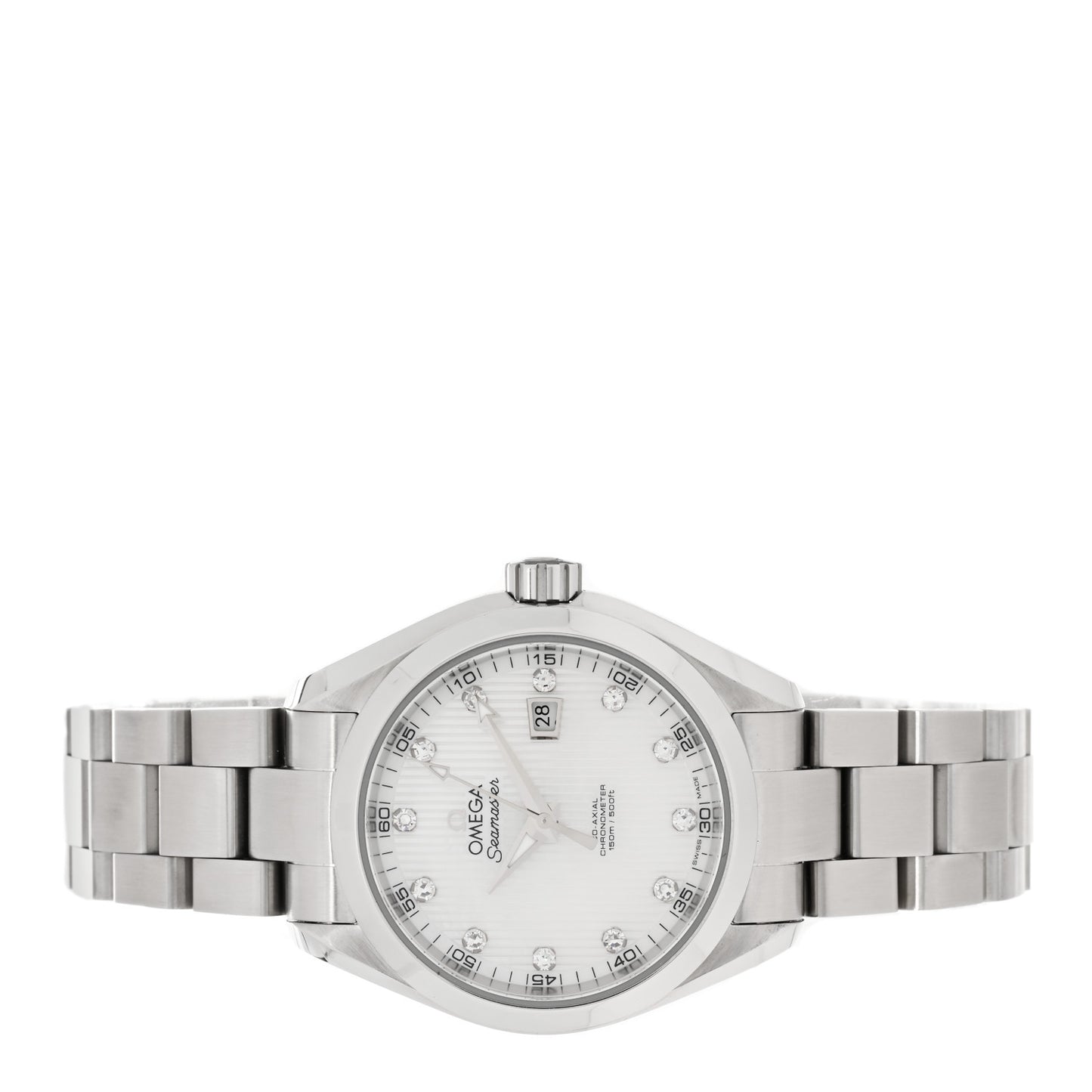 Stainless Steel Diamond Mother of Pearl 34mm Seamaster Aqua Terra Co-Axial Chronometer Automatic Watch 231.10.34.20.55.001