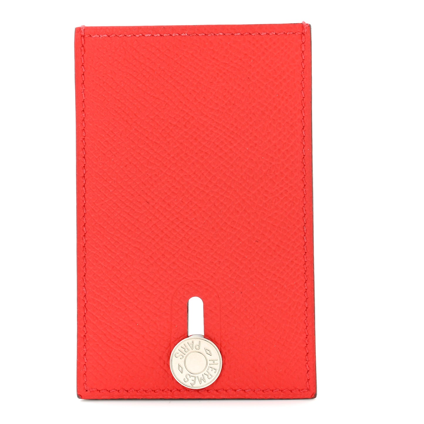 Epsom Diabolo Card Holder Case Capucine