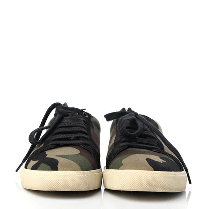 Saint Laurent Canvas Camouflage Signa SL/06 Low Top Sneakers 41 Kaki 2 of 10