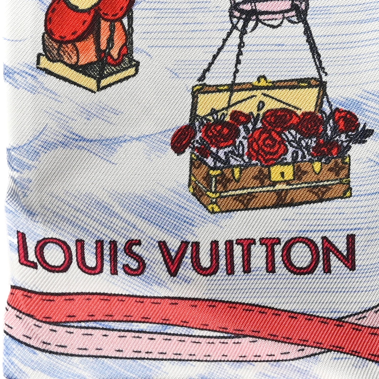 Louis Vuitton Silk Monogram Up And Away Bandeau Blue 3 of 3