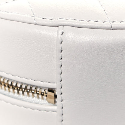Chanel Calfskin Quilted About Pearls Round Clutch With Chain White 7 of 12