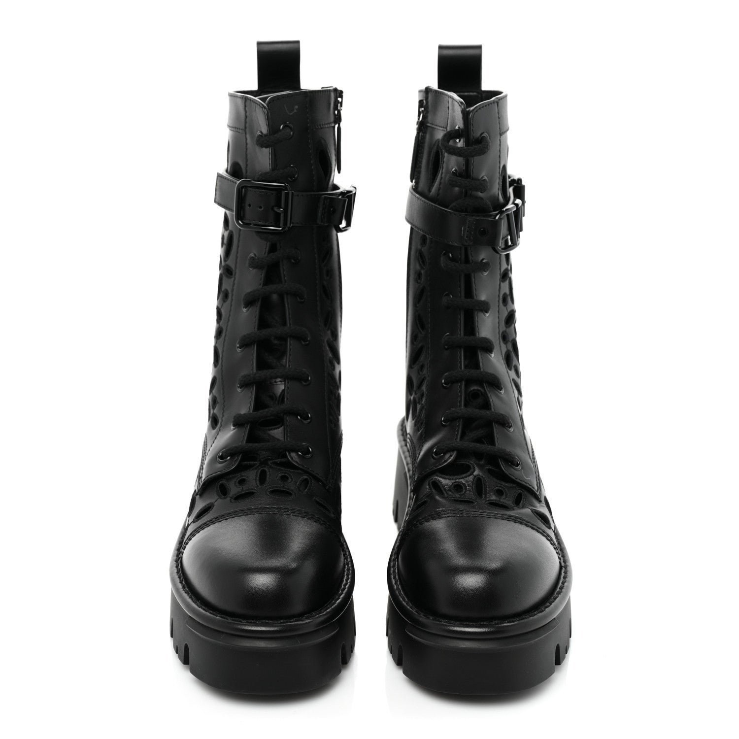 Valentino Garavani Calfskin Atelier 30/50mm Combat Boots 39 Black 2 of 16