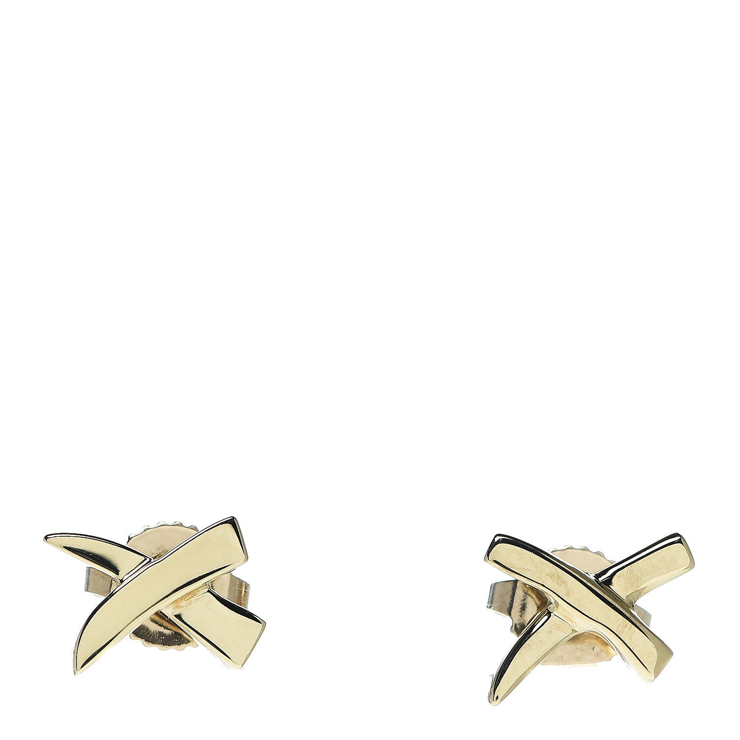 Tiffany 18K Yellow Gold Mini Paloma's Graffiti X Earrings 1 of 3