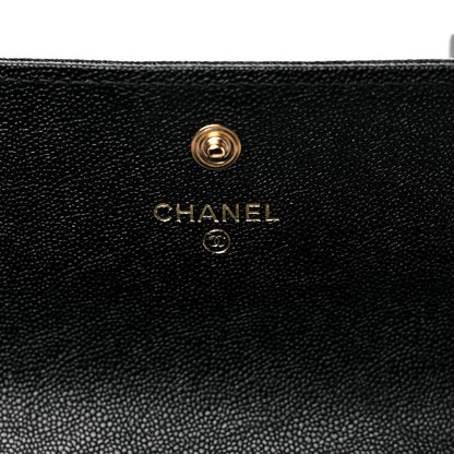 Chanel Caviar Quilted Medium Boy Flap Wallet Black 7 of 10