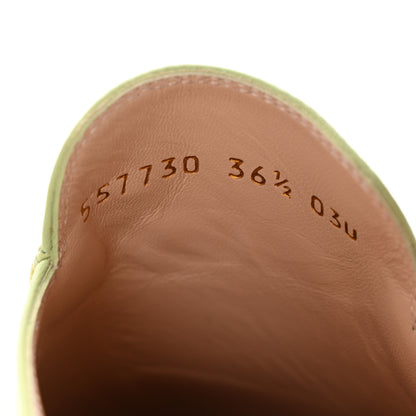 Gucci Malaga Kid Womens Princetown Slippers 36.5 Pistachio Green 9 of 10