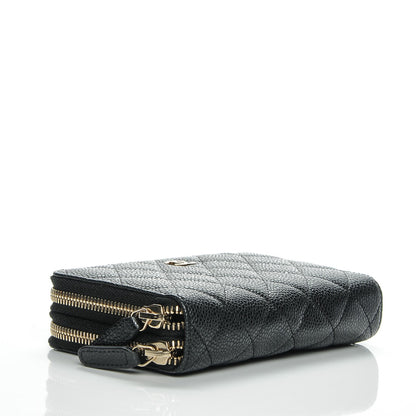 Chanel Caviar Quilted Large Gusset Double Zip Around Wallet Black 4 of 15