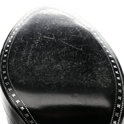 Chanel Calfskin Cap Toe CC Pumps 39 Black Silver 14 of 15