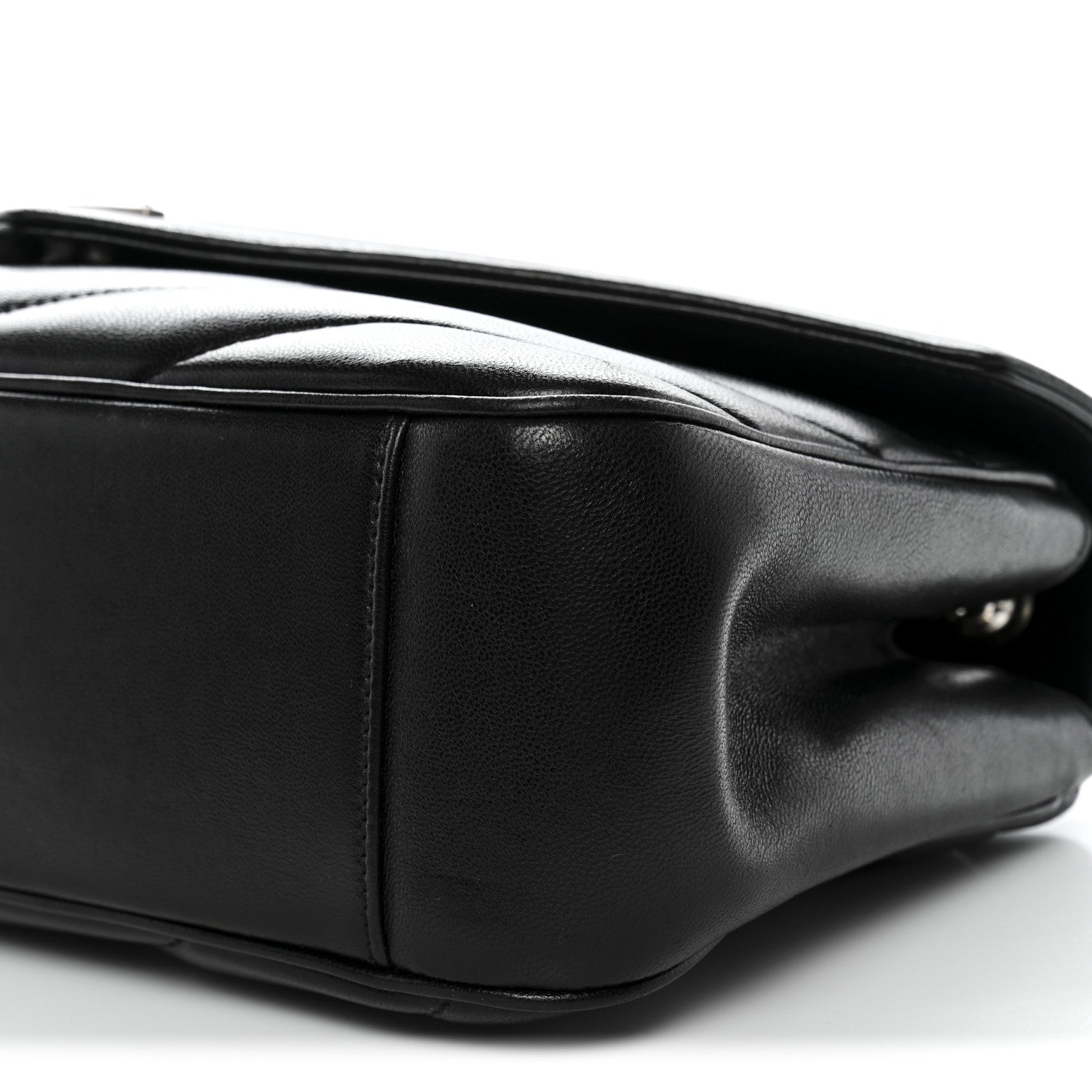 Saint Laurent Lambskin Chevron Quilted Medium Loulou Black 11 of 13