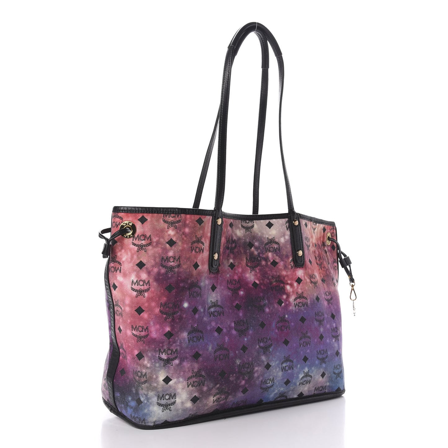 Galaxy Visetos Medium Project Reversible Shopper Tote Cognac Multicolor