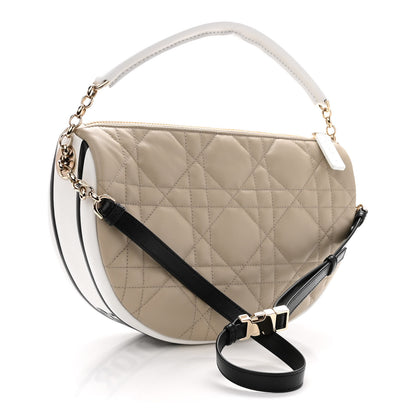 Christian Dior Lambskin Cannage Medium Dior Vibe Hobo Bag Beige 3 of 10