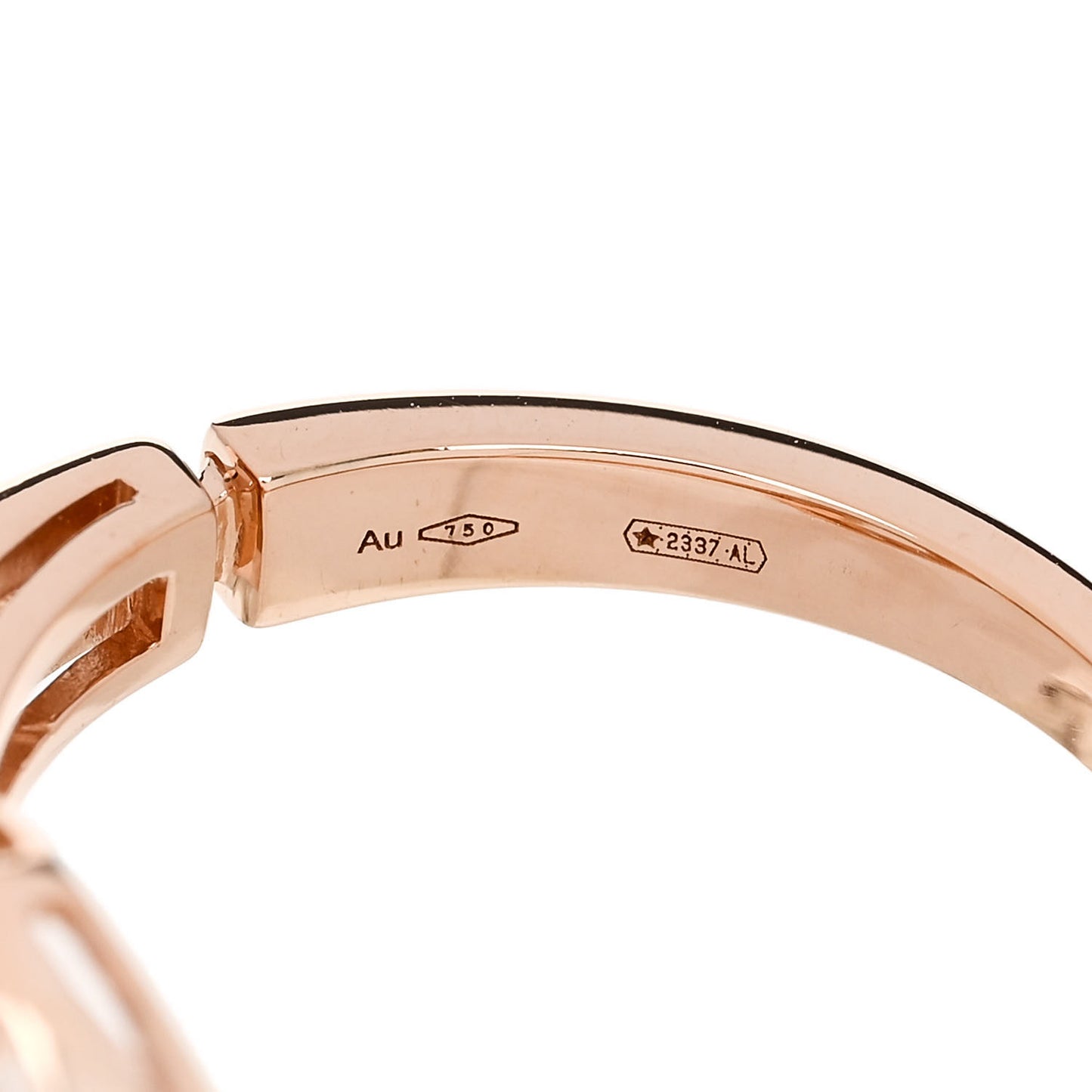 18K Rose Gold Diamond Bvlgari Bvlgari Ring 54 6.75