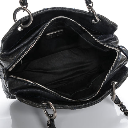 Chanel Distressed Caviar Outdoor Ligne Tote Navy 13 of 16