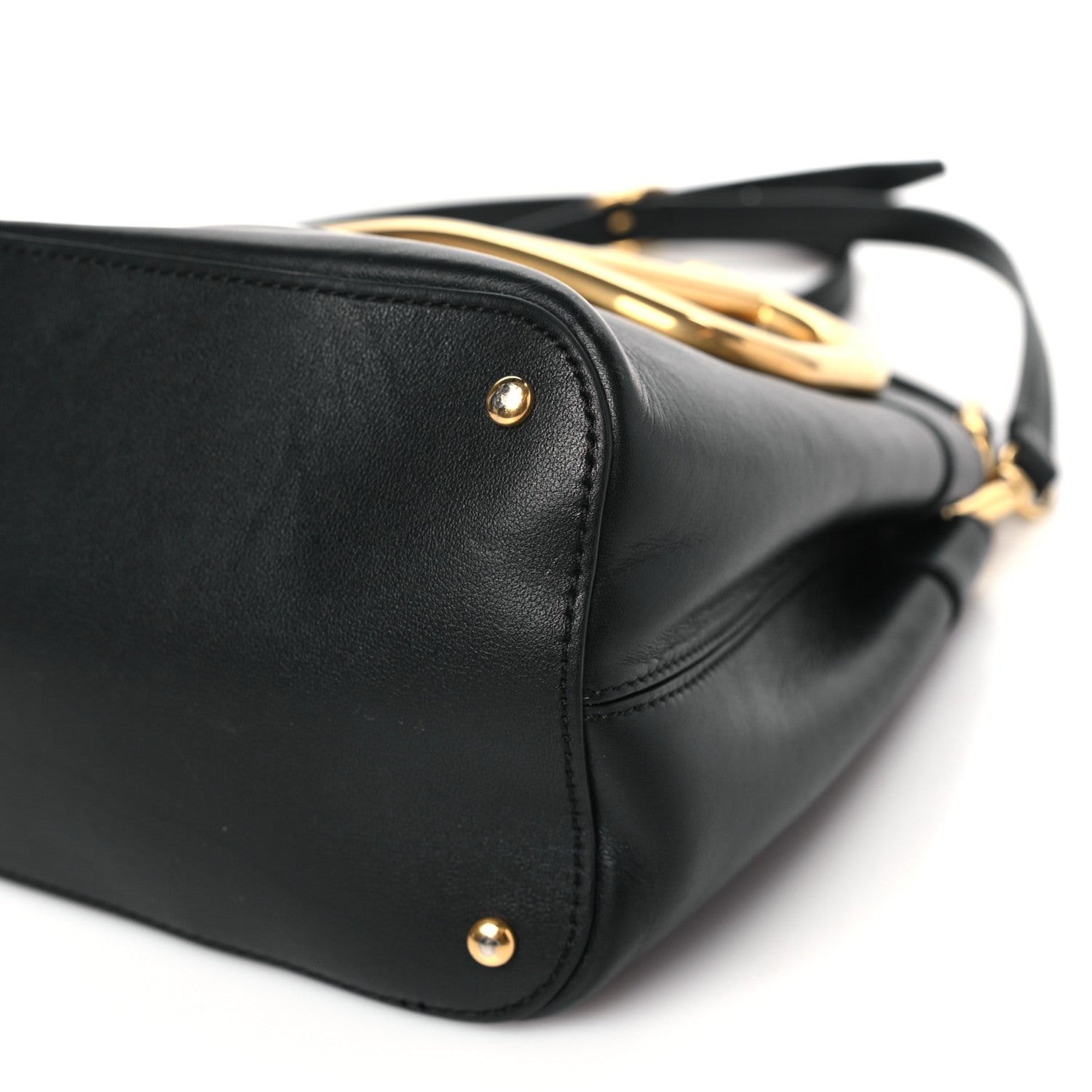 Valentino Garavani Smooth Calfskin Supervee Top Handle Bag Black 8 of 9