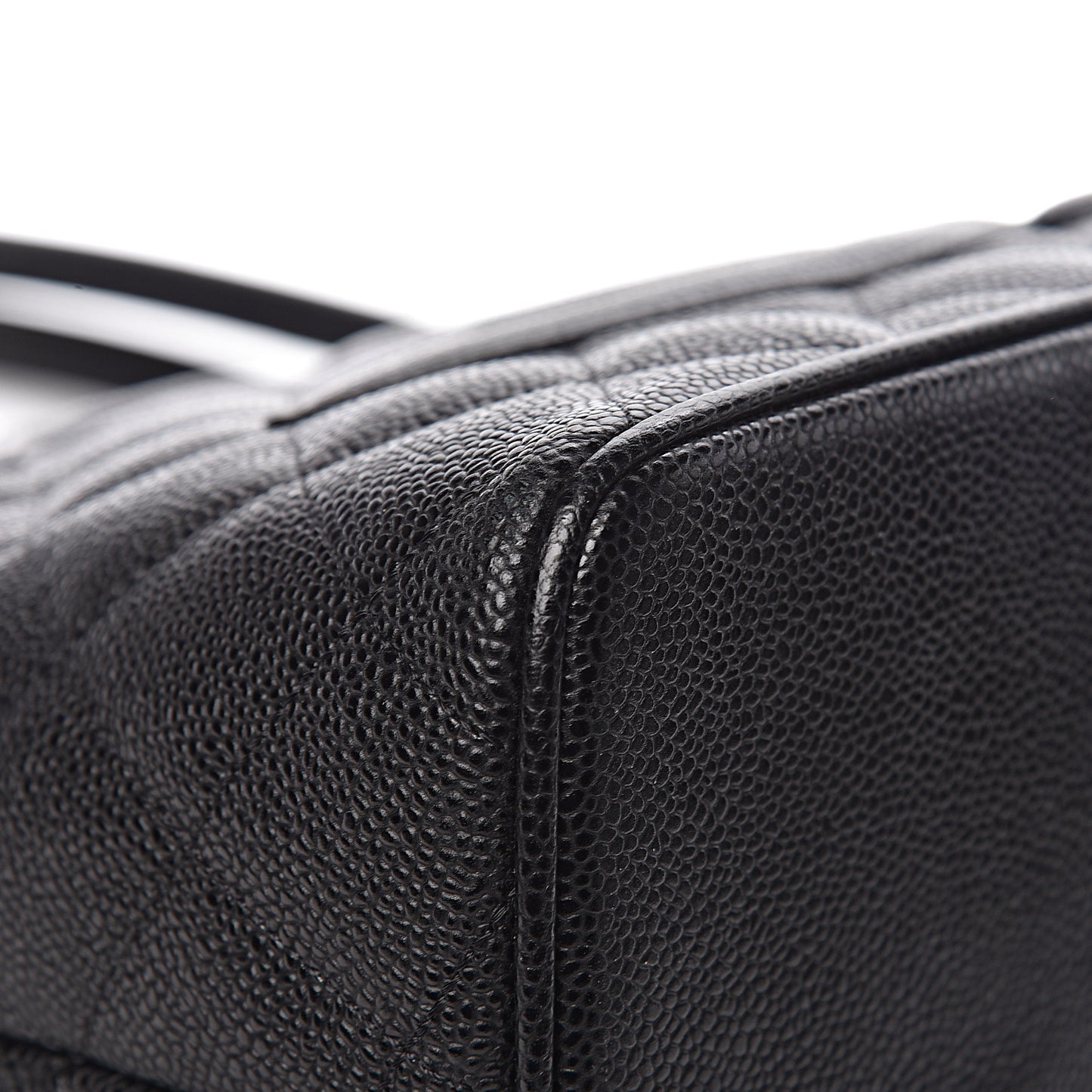 Caviar Quilted Medallion Tote Black