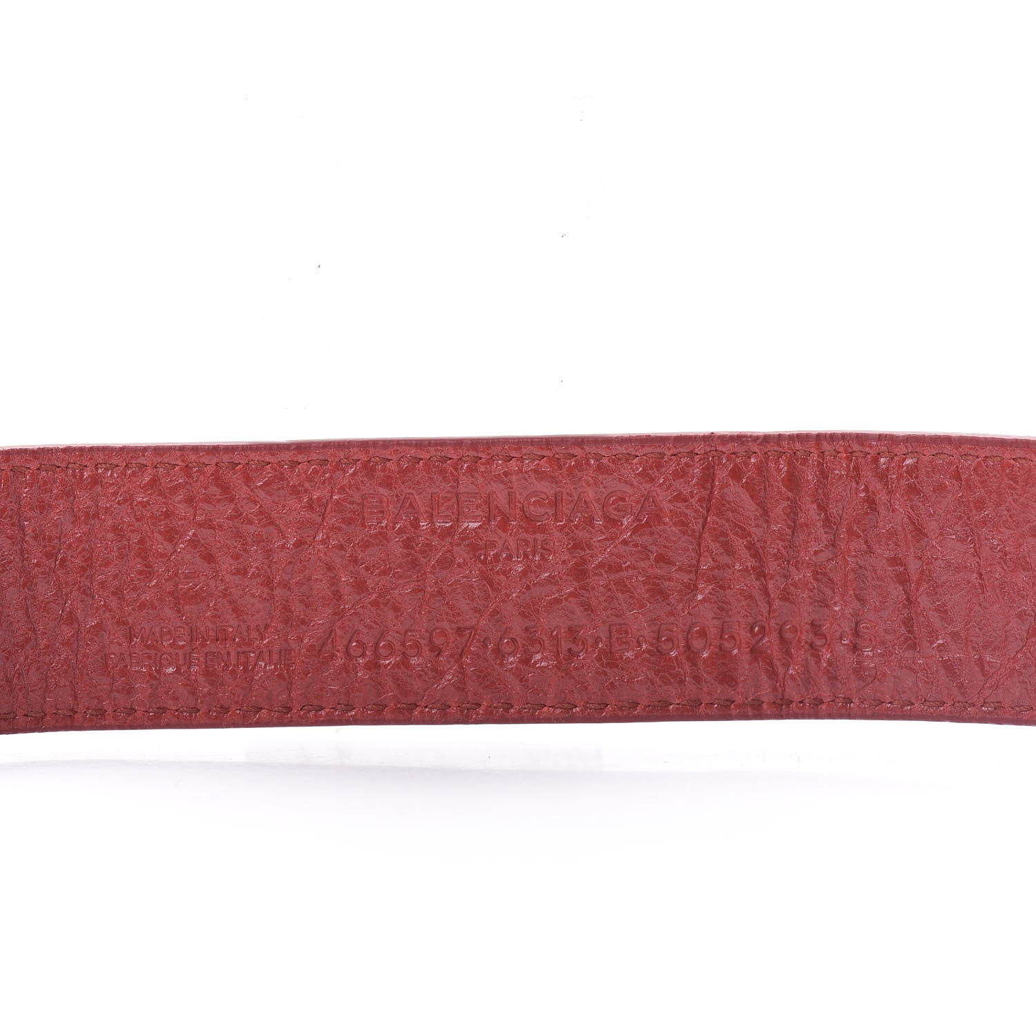 Balenciaga Agneau Logo Blanket Bracelet Red 4 of 4