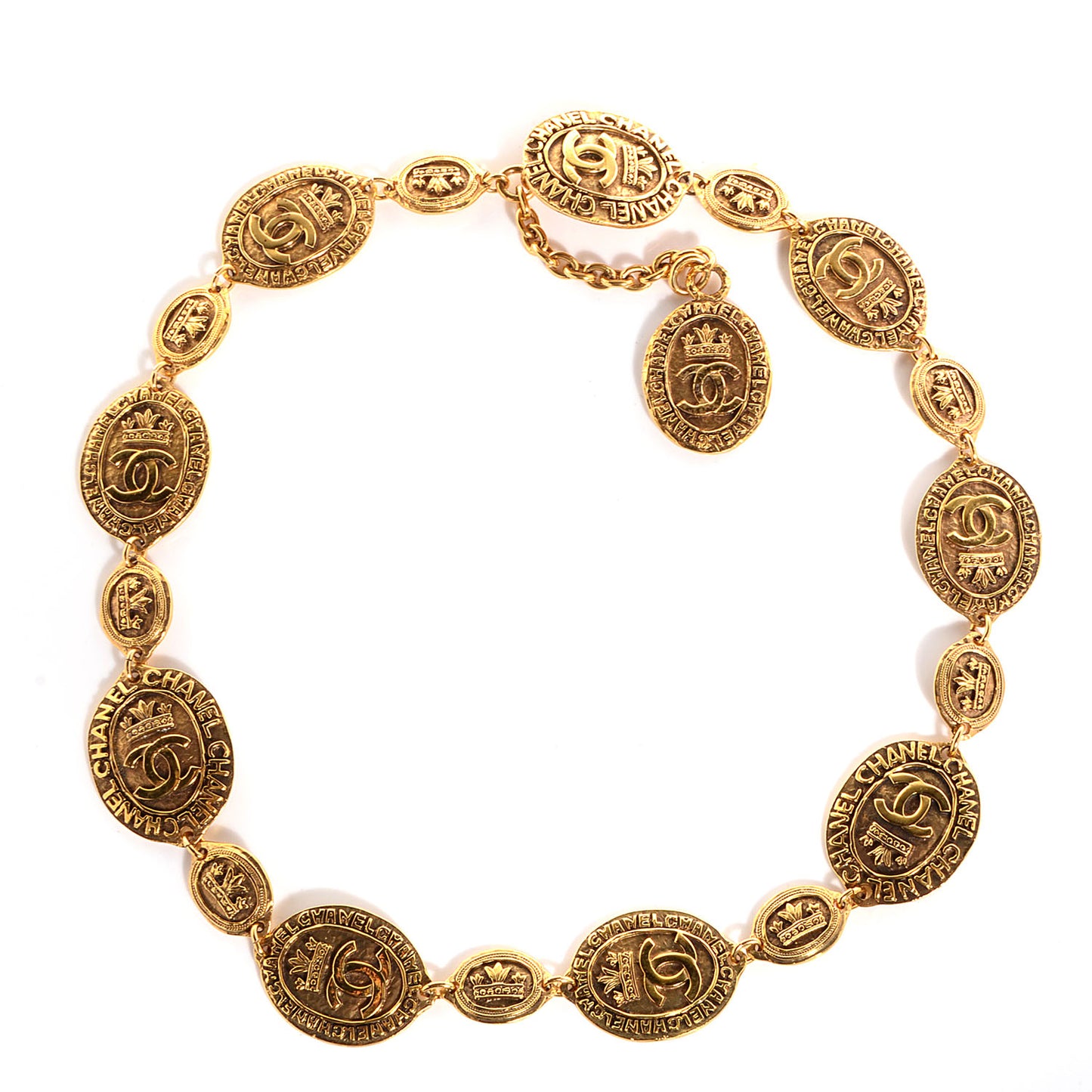 CC Crown Medallions Small Belt Gold