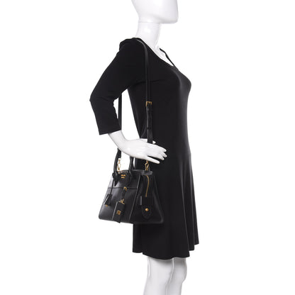 Prada Saffiano City Calfskin Small Esplanade Tote Black 2 of 12