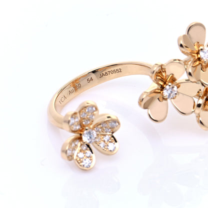 Van Cleef & Arpels 18K Yellow Gold Diamond Frivole Between The Finger Ring 54 6.75 5 of 5