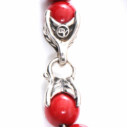 David Yurman Sterling Silver Coral Spiritual Beads Bracelet 3 of 7