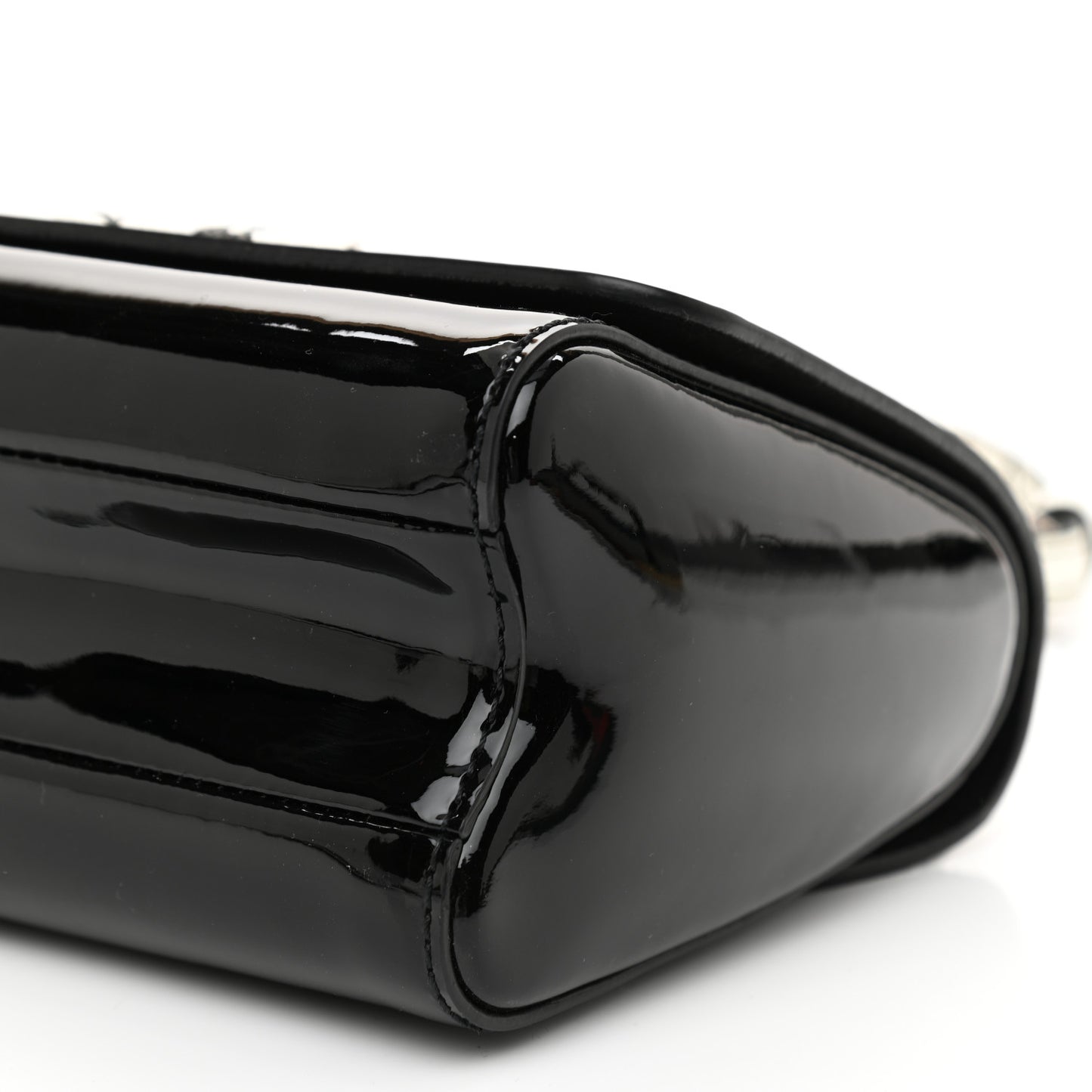 Patent Monogram Twist Shoulder Bag PM Black