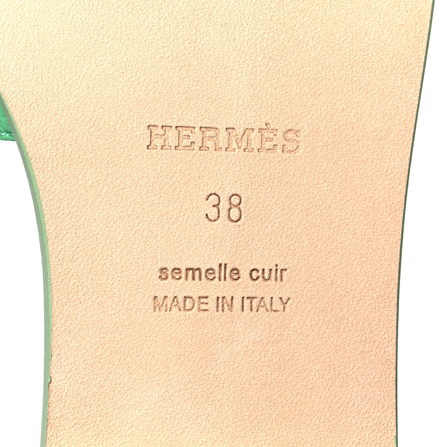 Epsom Oran Sandals 38 Vert Pomme