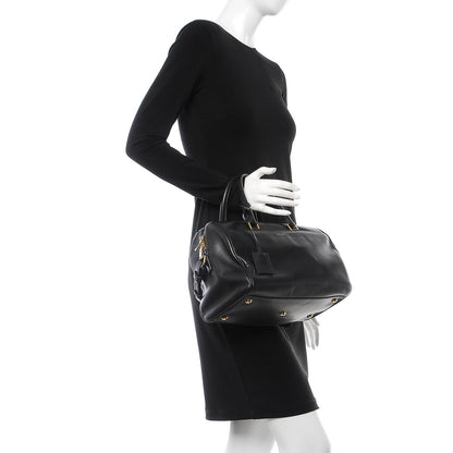 Saint Laurent Calfskin Classic Duffle 6 Black 2 of 10