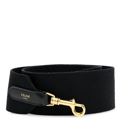 Celine Jacquard Wool Logo Short Strap Black Beige 1 of 3