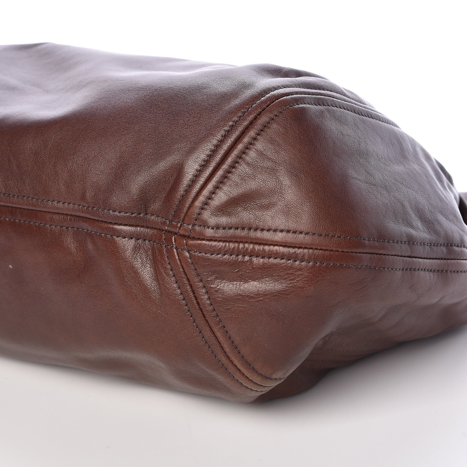 Prada Soft Calf Pleated Hobo Nocciolo 10 of 11