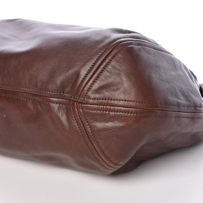Prada Soft Calf Pleated Hobo Nocciolo 10 of 11