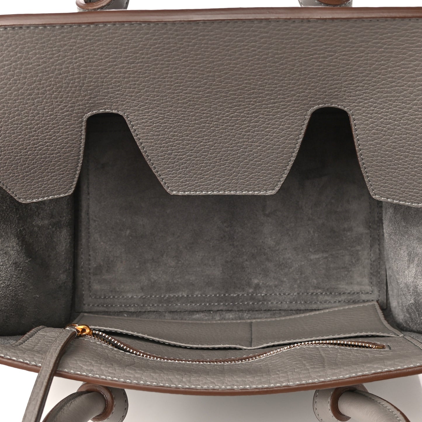 Crisped Calfskin Small Tie Knot Tote Medium Grey