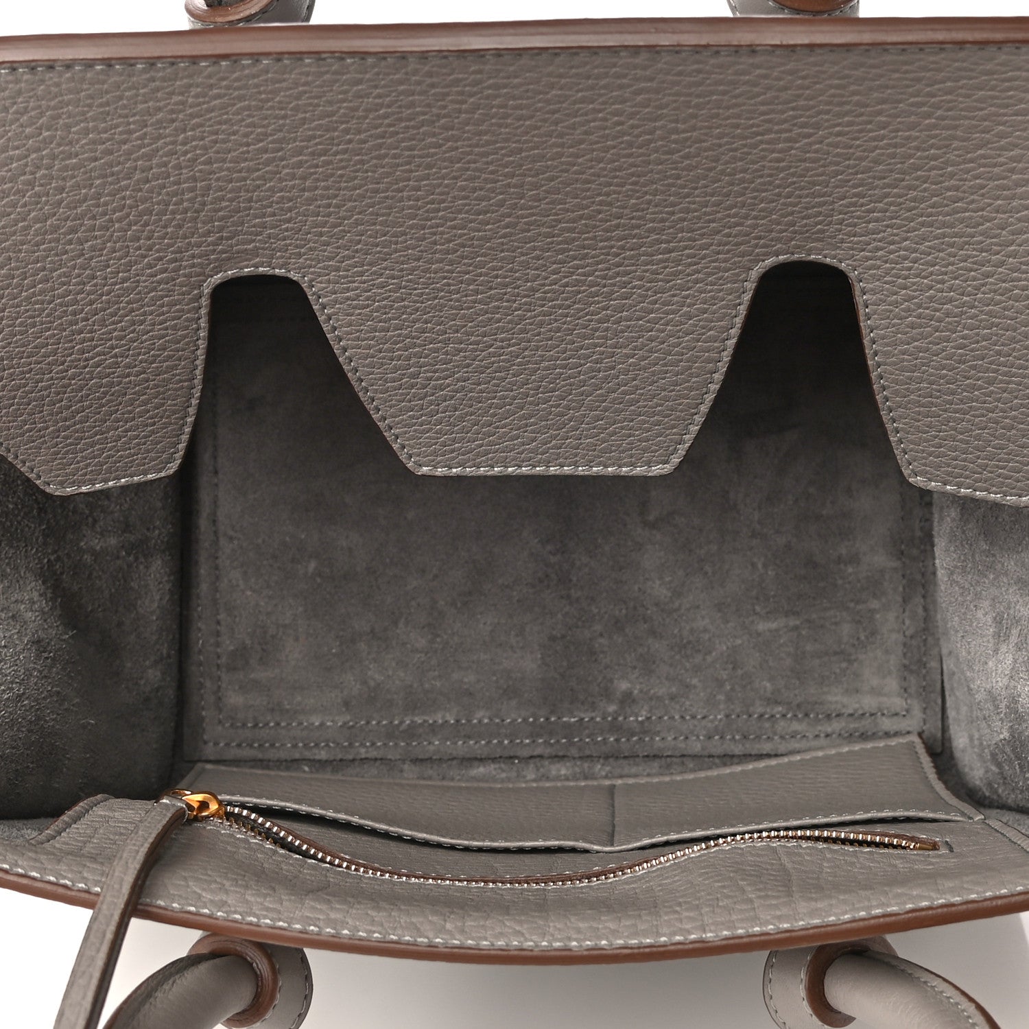 Celine Crisped Calfskin Small Tie Knot Tote Medium Grey 4 of 7