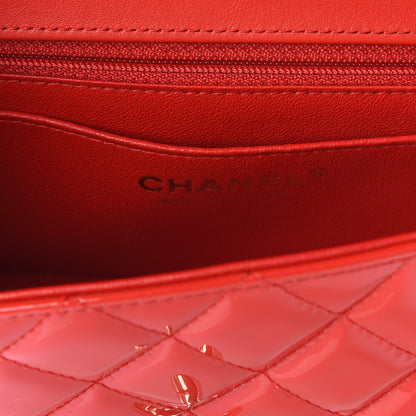 Chanel Patent Calfskin Quilted Mini Rectangular Flap Red 10 of 12