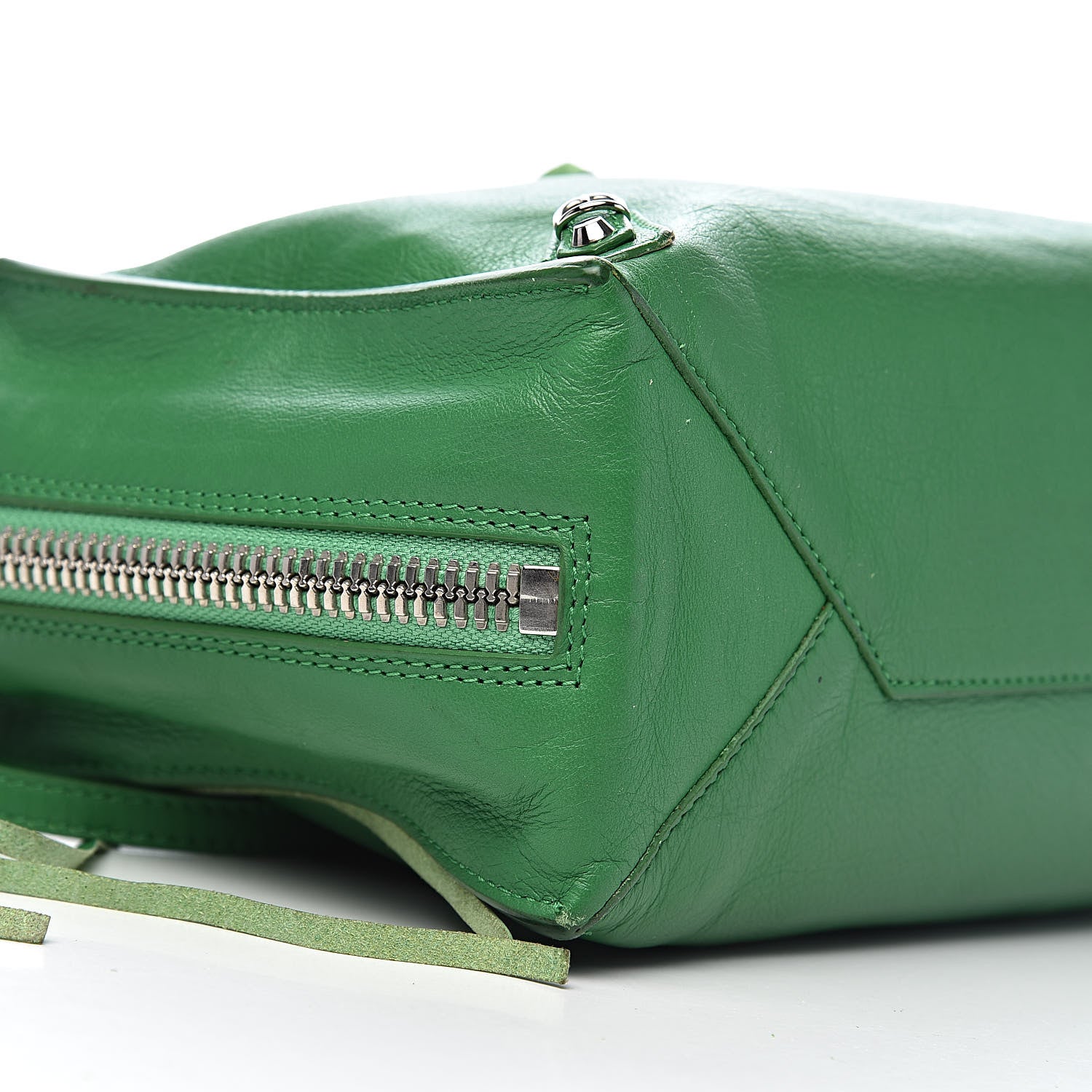 Balenciaga Veau Papier A6 Zip Around Tote Vert Trefle 8 of 15