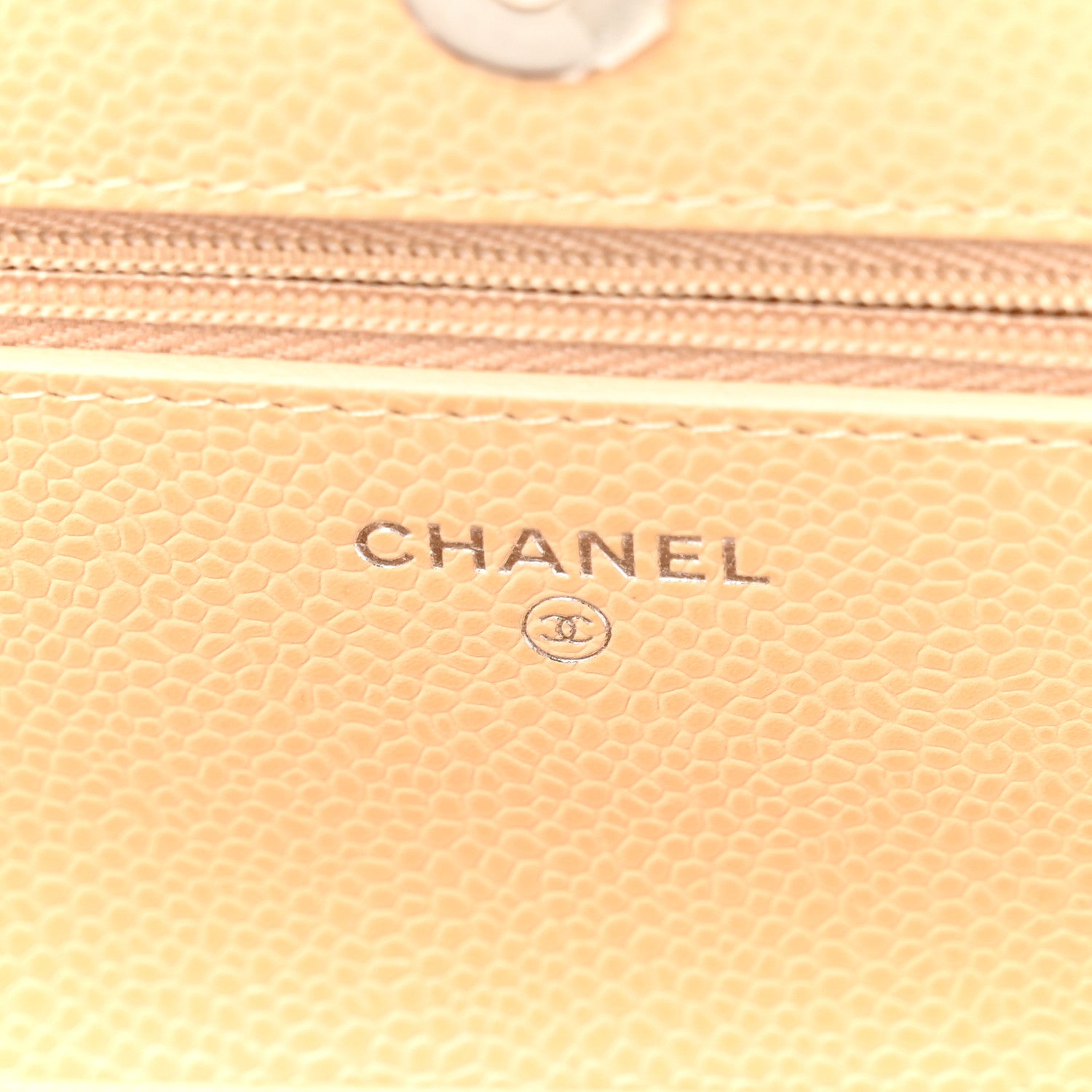 Chanel Caviar Quilted Wallet on Chain WOC Beige 6 of 12