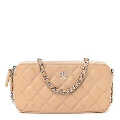 Chanel Caviar Quilted Small Clutch With Chain Beige 1 of 11